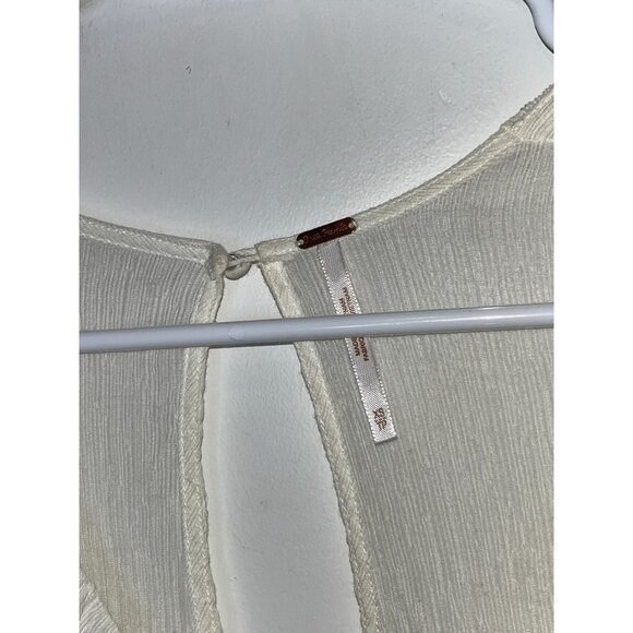 Free People Women's Frenchnilla Solid Long Sleeve Daia Blouse Top Size LS - Picture 4 of 10